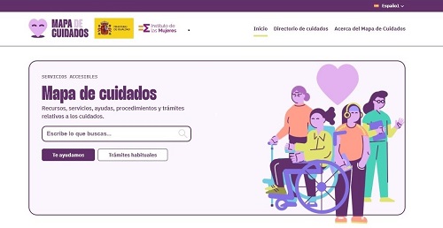 Portada de la web de Mapa de Cuidados